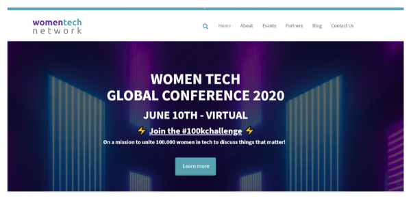 Women Tech Global Conference 2020. WomenTech Global Slack Channel for Women  in Tech.